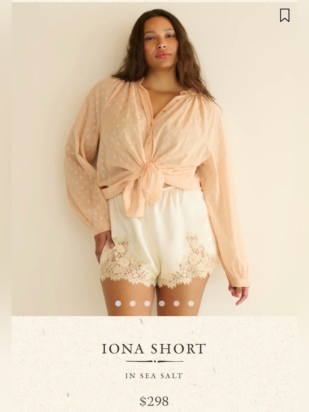 DÔEN Iona Shorts in Ivory (Salt)